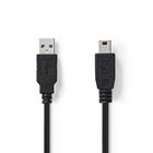 CCGP60300BK20 Usb-kabel | usb 2.0 | usb-a male | usb mini-b 5-pins male | 480 mbps | vernikkeld | 2.00 m | rond | 