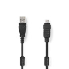 CCGP60802BK20 Usb-kabel | usb 2.0 | usb-a male | olympus 12-pins male | 480 mbps | vernikkeld | 2.00 m | rond | pv