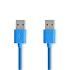 CCGP61000BU20 Usb-kabel | usb 3.2 gen 1 | usb-a male | usb-a male | 5 gbps | vernikkeld | 2.00 m | rond | pvc | bl