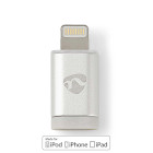 CCTB39901AL Lightning-adapter | apple lightning 8-pins | usb micro-b female | verguld | rond | aluminium