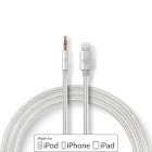 CCTB39940AL10 Lightning-adapter | apple lightning 8-pins | 3,5 mm male | verguld | 1.00 m | rond | nylon