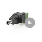 CCTVCM11BK5 Cctv-security connector | 2-voudig aansluitblok | 5,5 x 2,1 mm male | male | groen / zwart