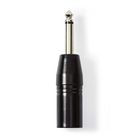 COTP15942BK Xlr-adapter | xlr 3-pins male | 6,35 mm male | vernikkeld | recht | metaal | zwart | 1 stuks | polyb