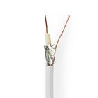 CSBR4010WT1000 Coaxkabel op haspel | rg6t | 75 ohm | dubbel afgeschermd | eca | 100.0 m | coax | pvc | wit | rol