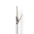 CSBR4015WT1000 Coaxkabel op haspel | rg6t | 75 ohm | dubbel afgeschermd | eca | 100.0 m | coax | pvc | wit | rol