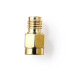 CSGB02112GD Sma-adapter | sma female omgekeerde polariteit | sma male | verguld | 50 ohm | recht | koper | goud 