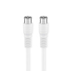 CSGB41300WT10 Satelliet- en antennekabel | f-male quick | f-male quick | vernikkeld | 75 ohm | dubbel afgeschermd 