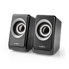 CSPR20020BK Pc-speaker | 2.0 | 18 w | 3,5 mm male | usb gevoed | volumebediening | output