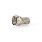 CSVC41902ME F-connector | recht | male | vernikkeld | 75 ohm | twist-on | diameter kabelinvoer: 7.4 mm | zink le