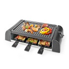 FCRA220FBK6 Gourmet / raclette | grill | 6 personen | spatel | temperatuurinstelling | anti-aanbak laag | rechth