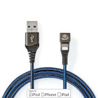 GCTB39300AL20 Usb-kabel | usb 2.0 | apple lightning 8-pins | usb-a male | 12 w | 480 mbps | vernikkeld | 2.00 m | 