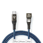 GCTB39650AL10 Usb-kabel | usb 2.0 | apple lightning 8-pins | usb-c™ male | 60 w | 480 mbps | vernikkeld | 1.