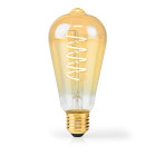 LBDE27ST64GD2 Led-filamentlamp e27 | st64 | 3.8 w | 250 lm | 2100 k | dimbaar | extra warm wit | retrostijl | 1 st