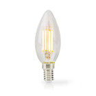LBFE14C352 Led-filamentlamp e14 | kaars | 4.5 w | 470 lm | 2700 k | dimbaar | warm wit | retrostijl | 1 stuks |