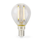 LBFE14G451 Led-filamentlamp e14 | g45 | 2 w | 250 lm | 2700 k | warm wit | retrostijl | 1 stuks | doorzichtig