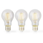 LBFE27A602P3 Led-filamentlamp e27 | a60 | 7 w | 806 lm | 2700 k | dimbaar | warm wit | retrostijl | 3 stuks