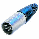 NTR-NC4MX 4-polige mannelijke kabelconnector met nikkelen behuizing en zilveren contacten