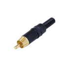 NTR-NYS373-0 Connector rca male metaal zwart