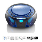 SCD-550BU Scd-550bu draagbare fm-radio cd/mp3/usb/bluetooth®-speler met led-verlichting blauw