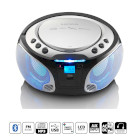 SCD-550SI Scd-550si draagbare fm-radio cd/mp3/usb/bluetooth-speler® met led-verlichting zilver