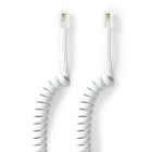 TCGB90100WT20 Telecomkabel | rj10 male | rj10 male | 2.00 m | kabel design: gekruld | kabeltype: rj10 | wit | doos