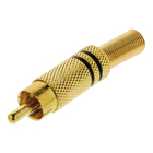 VGAP24900B Connector rca male goud/zwart