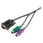VLCP59850B20 Vga kabel vga male+ 2x ps2 male - vga male+ 2x ps/2 male 2.00 m zwart