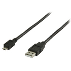 VLCP60500B20 Usb 2.0 kabel usb a male - micro-b male rond 2.00 m zwart