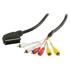 VLVP31160B20 Scart kabel scart male - 6x rca-connector 2.00 m zwart