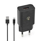 WCHAC242ABK Oplader | 12 w | snellaad functie | 1x 2.4 a | outputs: 1 | usb-a | usb type-c™ (los) kabel | 