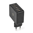 WCHAU481ABK Oplader | 24 w | snellaad functie | 4x 2.4 a | outputs: 4 | 4x usb-a | geen kabel inbegrepen | singl