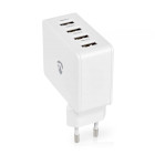 WCHAU481AWT Oplader | 24 w | snellaad functie | 4x 2.4 a | outputs: 4 | 4x usb-a | geen kabel inbegrepen | singl