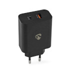 WCPD65W130BK Oplader | 65 w | snellaad functie | 2.0 / 2.25 / 3.25 a | outputs: 2 | usb-a / usb-c™ | automa