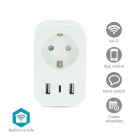 WIFIP151FWT Smartlife slimme stekker | wi-fi | ip21 | energiemeter | 3680 w | type f (cee 7/7) / 1x usb-c™