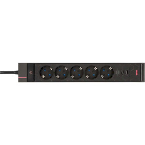 1153560100 Gaming stekkerdoos gsl 05 5-voudig met 2 usb-laadfuncties 1,5m h05vv-f3g1.5