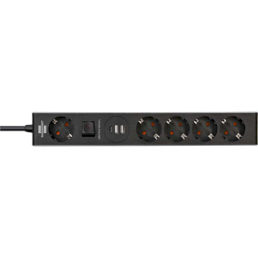 1159780615 5-voudige stekkerdoos met usb power delivery voor snel opladen (1x oplader type c, 2x usb 2,4 a, 1,5