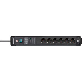 1951160402 Premium-line 6-voudige stekkerdoos met overspanningsbeveiliging tot 60.000 a