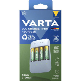 57683101121 Eco charger pro incl. 4x gerecycled aa 2100mah