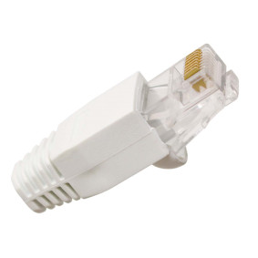 695020398 Cat6 rj 45+t/100 cat6 dataconnector rj45 met witte thule - 100 stuks