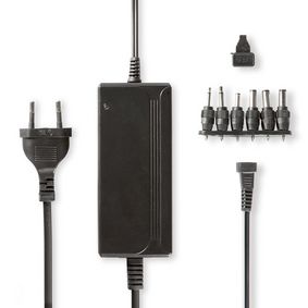 ACPA004 Universele ac-stroomadapter | 36 w | 5 - 15 v dc | 3.60 m | 2,4 a - 3 a a | 6 plug(s) | zwart