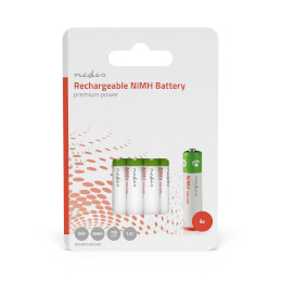 BANM7HR034B Oplaadbare nimh-batterij aaa | 1.2 v dc | 700 mah | voorgeladen | 4-pak