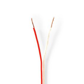 CABR0750TR1000 Speaker-kabel | 2 x 0.75 mm² | koper | 100.0 m | rond | pvc | transparant | rol