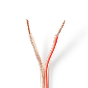 CABR2500TR150 Speaker-kabel | 2 x 2.50 mm² | koper | 15.0 m | rond | pvc | transparant | rol