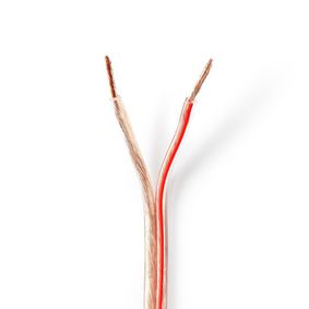 CABR2500TR250 Speaker-kabel | 2 x 2.50 mm² | koper | 25.0 m | rond | pvc | transparant | rol