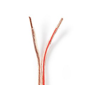 CABR4000TR250 Speaker-kabel | 2 x 4.00 mm² | koper | 25.0 m | rond | pvc | transparant | rol