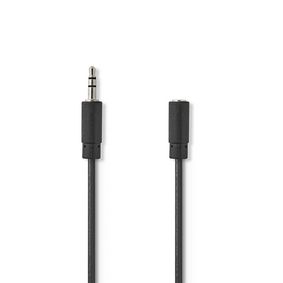 CAGB22050BK30 Stereo-audiokabel | 3,5 mm male | 3,5 mm female | vernikkeld | 3.00 m | rond | zwart | doos