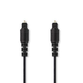 CAGB25000BK20 Optische audiokabel | toslink male | toslink male | 2.00 m | rond | pvc | zwart | doos