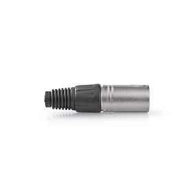 CAGP15972ME Xlr-connector | recht | male | vernikkeld | beschermingshoes | diameter kabelinvoer: 7.0 mm | metaal