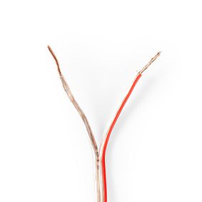 CAGW0750TR150 Speaker-kabel | 2 x 0.75 mm² | cca | 15.0 m | rond | pvc | transparant | folieverpakking