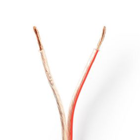 CAGW2500TR1000 Speaker-kabel | 2 x 2.50 mm² | cca | 100.0 m | rond | pvc | transparant | folieverpakking